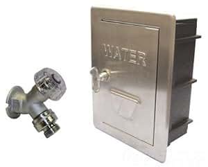 metal outdoor faucet box|exterior faucet box.